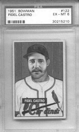 Fidel Castro baseball card