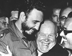 Fidel Castro and Nikita Khrushchev