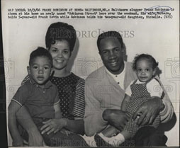Frank Robinson with his wife and kids
