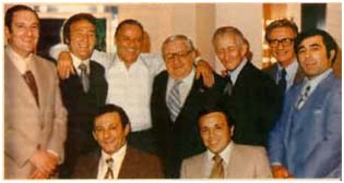 Frank Sinatra with members of the Gambino Crime Family