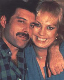 Freddie Mercury and Barbara Valentin