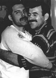 Freddie Mercury and Jim Hutton
