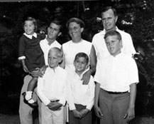 George H. W. Bush with his wife and kids