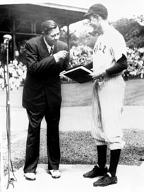 George H. W. Bush with Babe Ruth