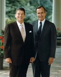 George H. W. Bush with Ronald Reagan