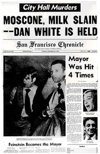 newspaper report of Milk and Moscone shooting