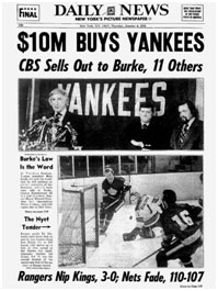 newspaper report of George Steinbrenner's purchase of the yankees