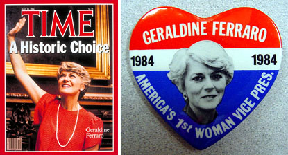 Geraldine Ferraro on the cover of Time Magazine