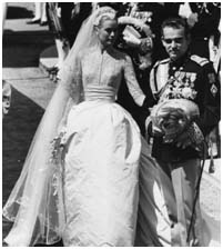 Grace Kelly marrying Prince Rainier