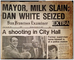newspaper report of Harvey Milk's death