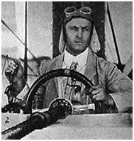 Henry Houdini piloting an airplane