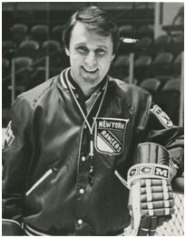 Herb Brooks as coach of the New York Rangers