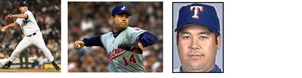 Hideki Irabu playing for the yankees, expos and rangers