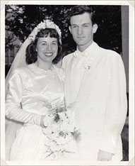 Hugh Hefner 1949 Wedding Photo