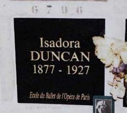 Isadora Duncan grave
