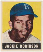 Jackie Robinsonwith rookie baseball card