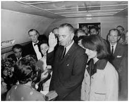 LBJ getting sworn in