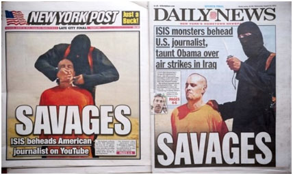 James Foley on the cover of the ny post right before his decapitation