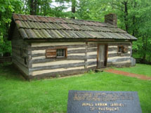 James Garfield log cabin