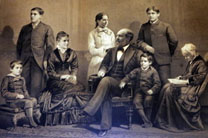 James Garfield with his wife and children