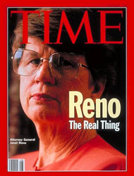 Janet Reno on cover of TIME Magazine