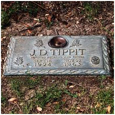 J.D. Tippit is buried at Laurel Land Memorial Park in Dallas