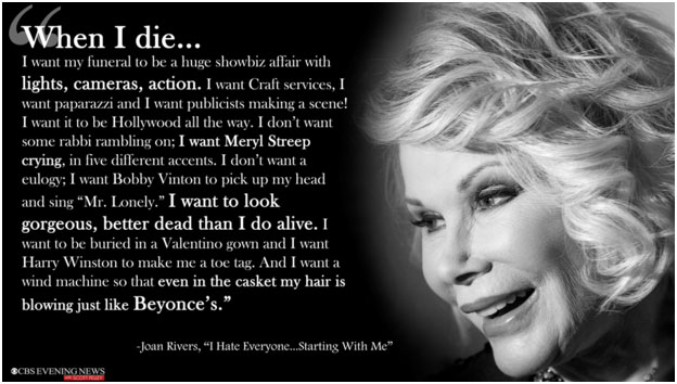 Joan Rivers funeral wishes