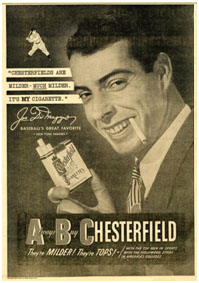 Joe DiMaggio ciggarette ad