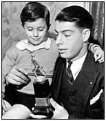 Joe DiMaggio and his son, Joe Jr.