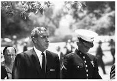 Joe DiMaggio at Marilyn Monroe's funeral