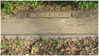 Joey Gallo's grave at Green-Wood Cemetary