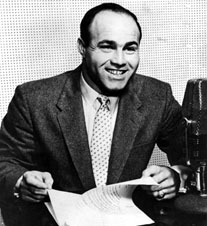 Joe Garagiola at the beginning of his broadcasting career