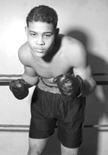 Joe Louis fighting Rocky Marciano