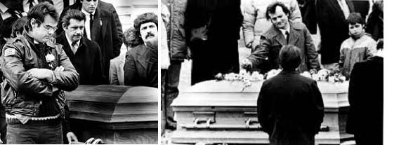 SNL cast members at John Belushi's funeral