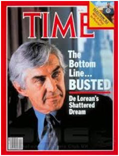 John DeLorean on cover of TIME Magazine