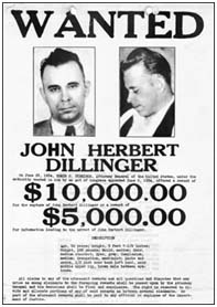 John Dillinger wanted poster