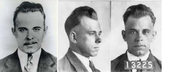 John Dillinger different looks