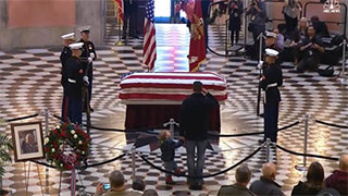 John Glenn's casket in Columbus, Ohio