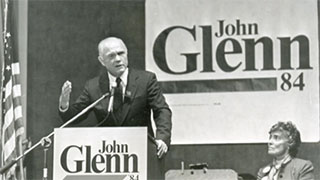 John Glenn campaigning in 1984