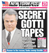 John Gotti on the cover of the new york post