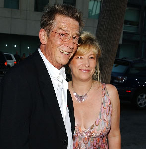 John Hurt and Sarah Owen