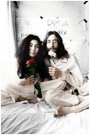 John Lennon with wife, Yoko Ono