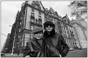 John Lennon in front of Dakota Apartments, NYC