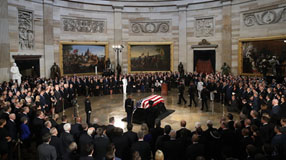 John McCain casket at US Capital Rotunda