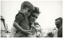 Johnny Cash with his son
