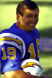 Johnny Unitas in 1973 on the chargers