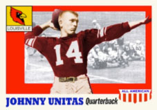 Johnny Unitas playing for Louisville in college
