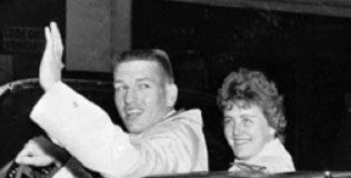 Johnny Unitas and his wife