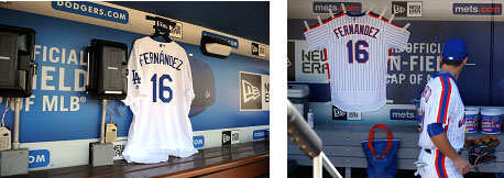 Mets and Dodgers Jose Fernandez jersey