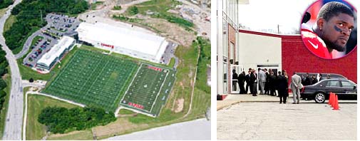 Chief's practice facility and parking lot